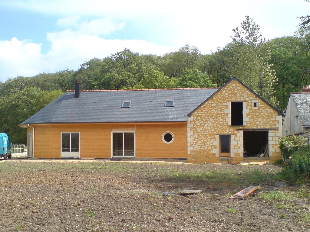 Rénovation avec extension bois 01