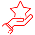Symbol einer Hand, die drei Personen hält