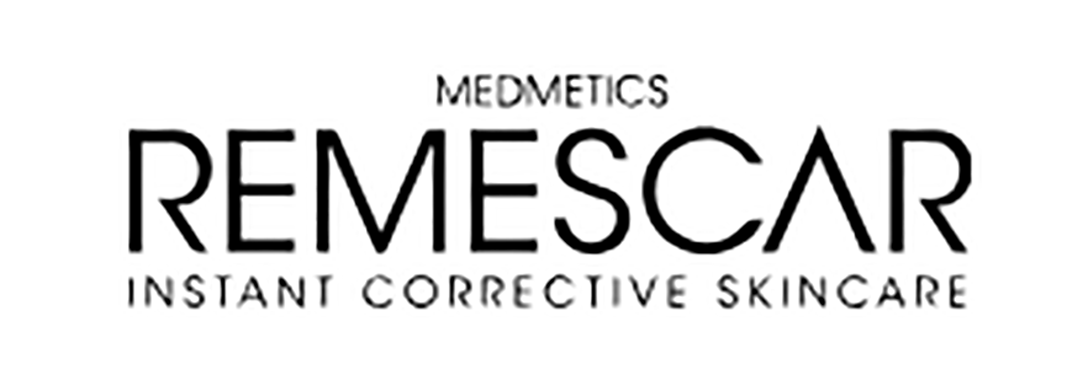 Logotipo de Remescar, tratamiento correctivo instantáneo para la piel, arriba: Medmetics.