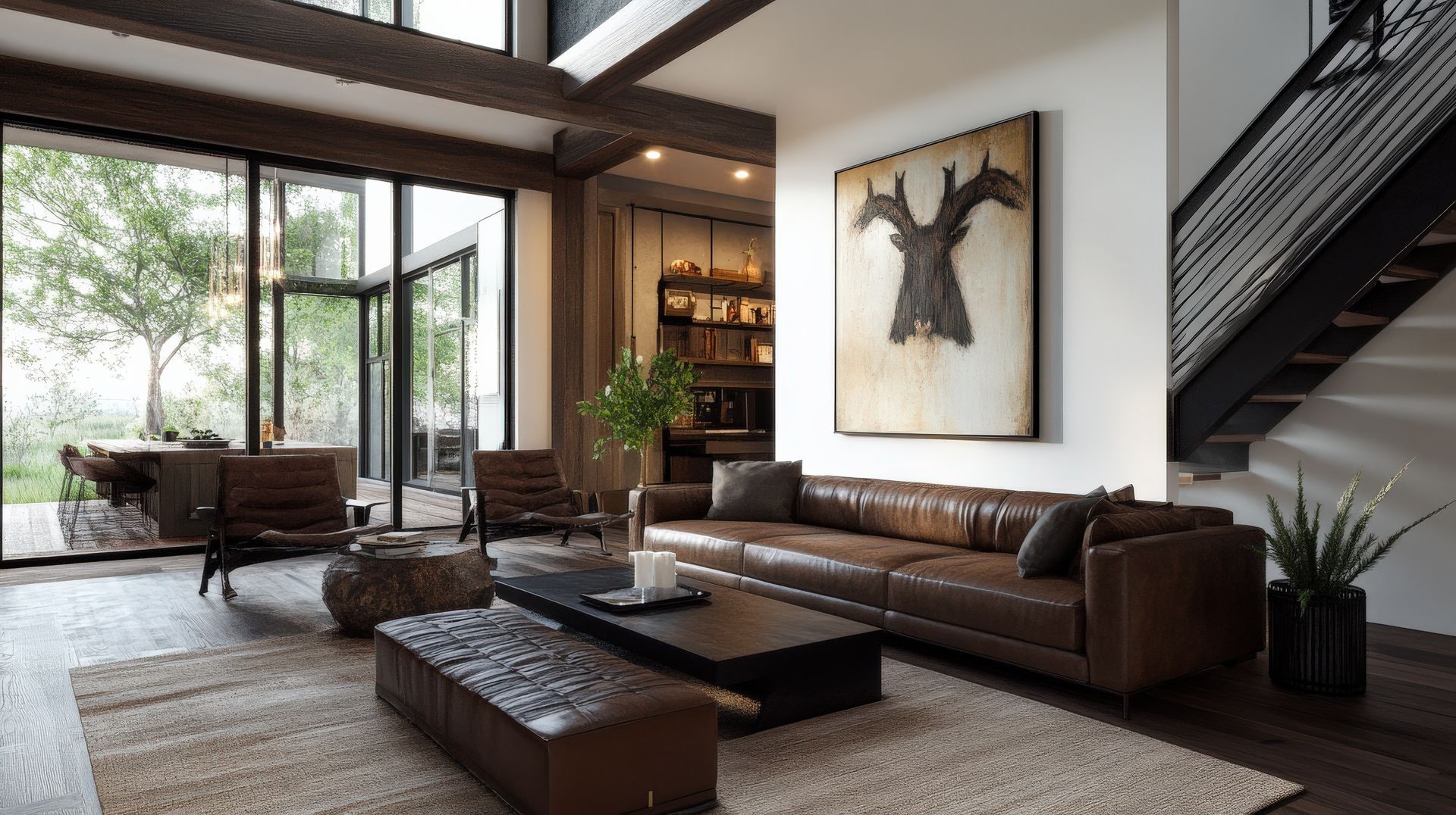 Décoration rétro américaine dans un salon