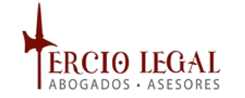 Logotipo de Terico Legal. El texto es en color burdeos, con un icono de lanza. "ABOGADOS - ASESORES" debajo.