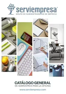 Un catálogo de serviempresas muestra una variedad de suministros de oficina.