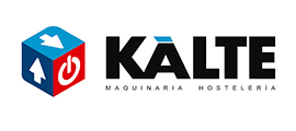 Un logo para una empresa llamada kalte maquinaria hosteleria