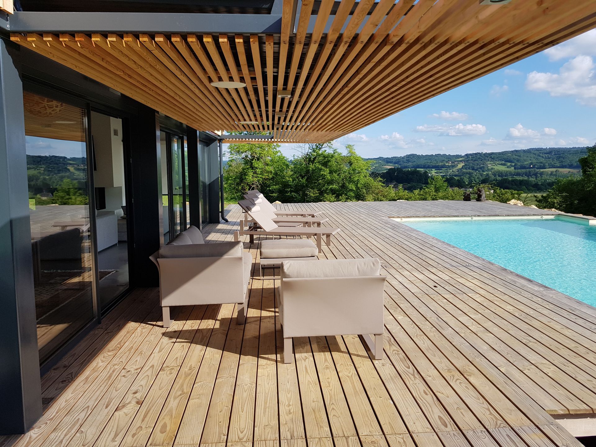Terrasse avec piscine