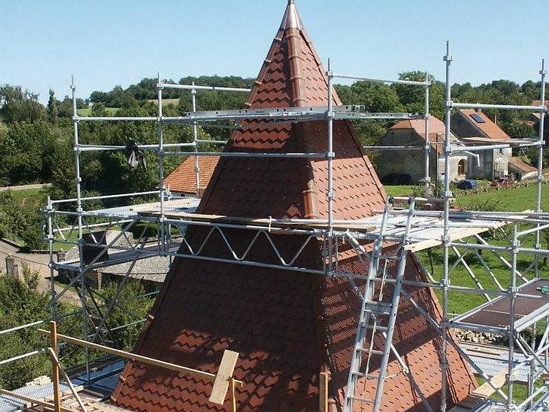 Rénovation toiture - Château de Borey