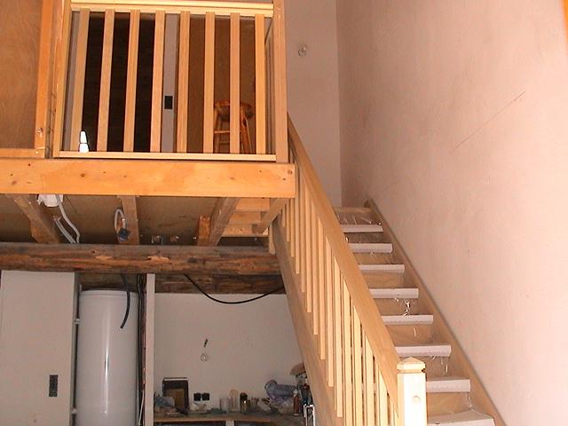 Création d'un escalier en bois