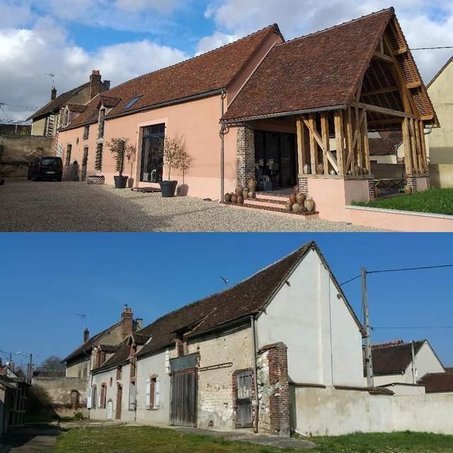 Avant/après comparatif d'une construction de maison - Art & Concept à Joigny
