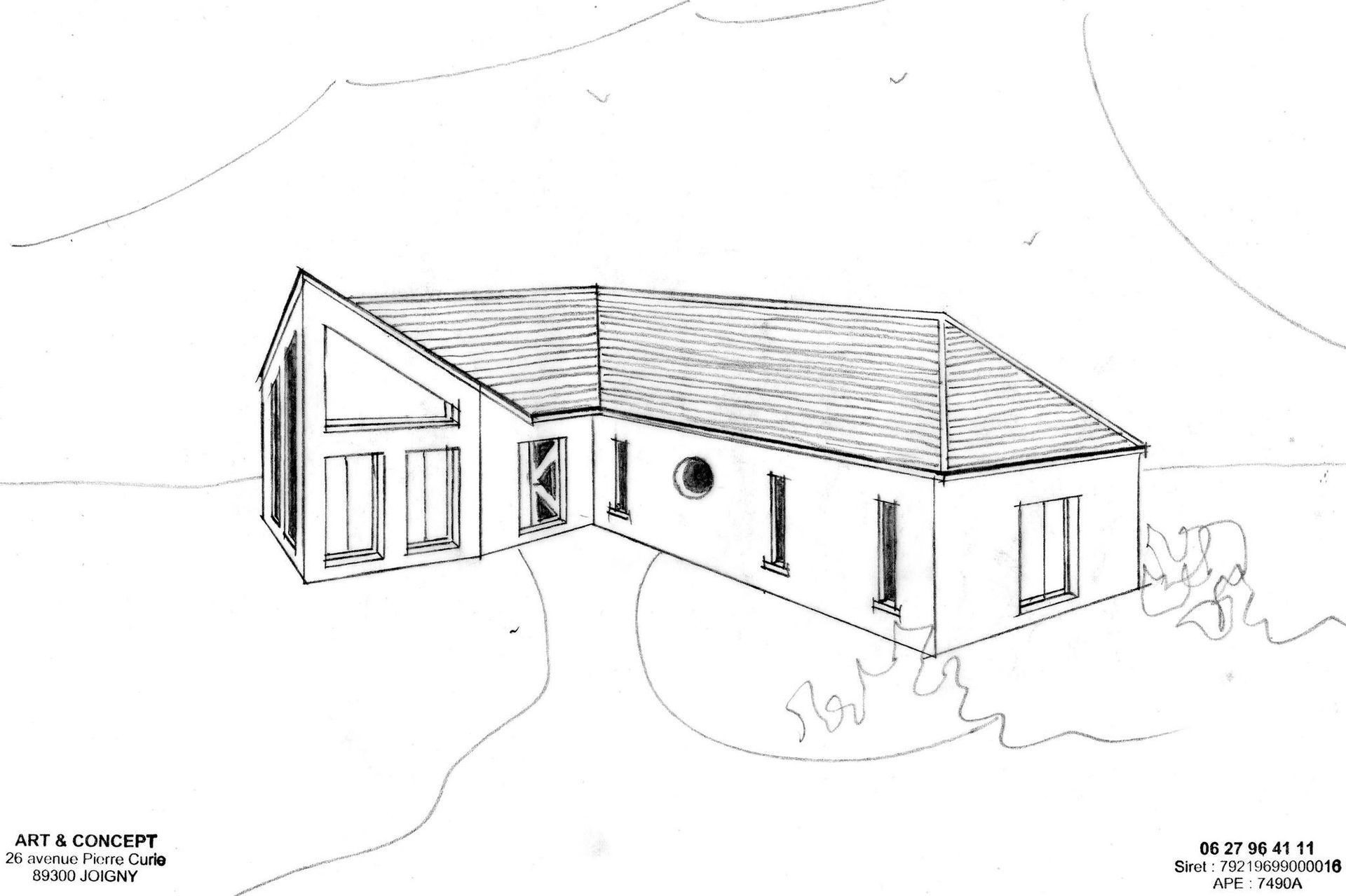 Dessin d'une maison - Art & Concept à Joigny