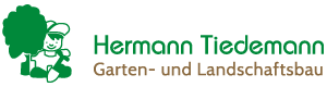 A logo for hermann tiedemann garten- und landschaftsbau