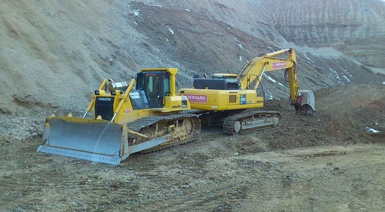 Baumaschinen Bagger - Eberhard Kies + Transport AG in Höri