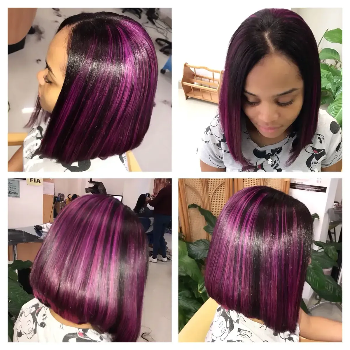Retrato de una mujer sonriente con cabello castaño rojizo hasta los hombros y una blusa morada.