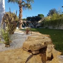 Enrochement d'un jardin