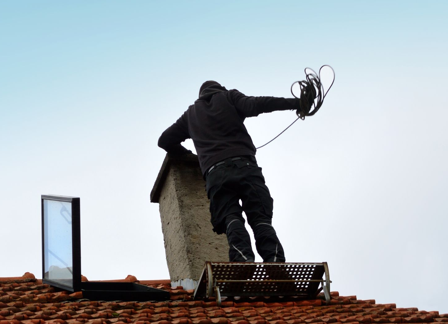 Un ramoneur en pleine action.