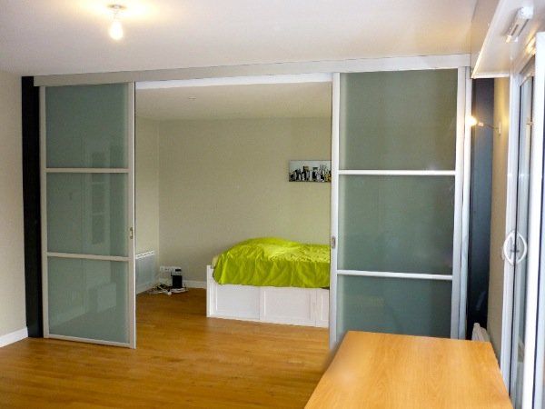 Séparation espace nuit double portes