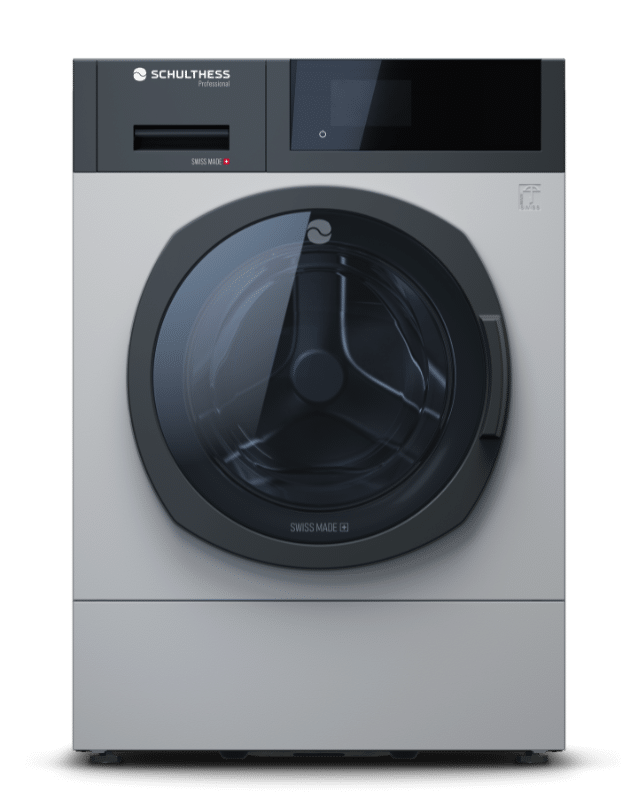 Eine Waschmaschine und ein Trockner mit Glastür