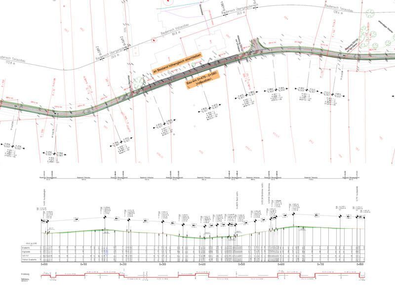 Ausführungspläne für den Wirtschaftsweg