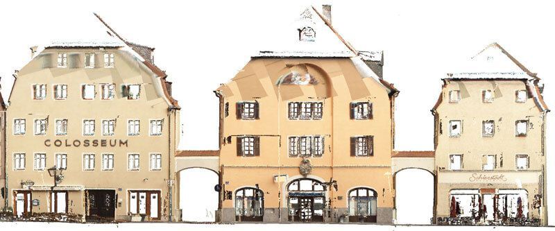 kinematisches Laserscanning der Innenstadt Stadtamhof-Fassaden 8
