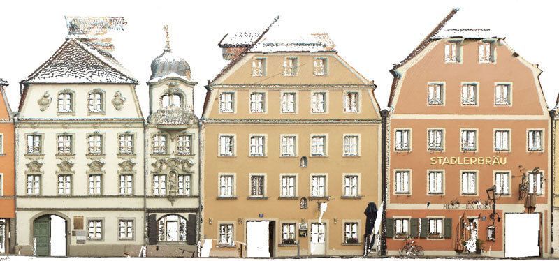 kinematisches Laserscanning der Innenstadt Stadtamhof-Fassaden 9