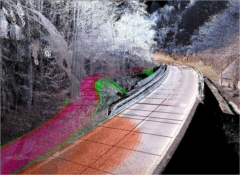kinematisches Laserscanning für die Visualisierungs-Planung der Radwegbrücke