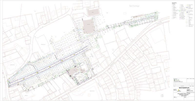 Lageplan für die Vermessung des Festplatzes