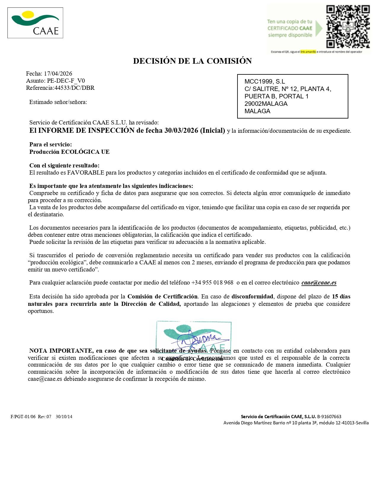 Informe de pruebas de 