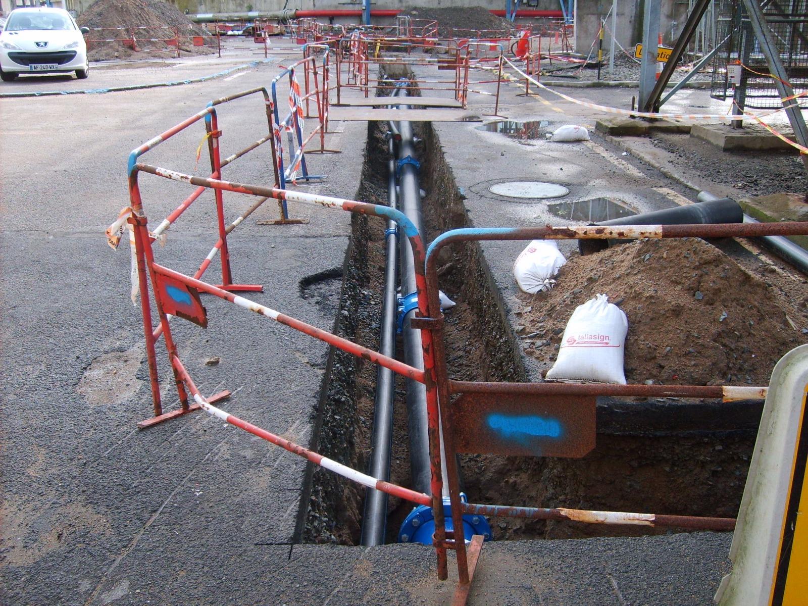 Terrassement réseau d'eau Nantes