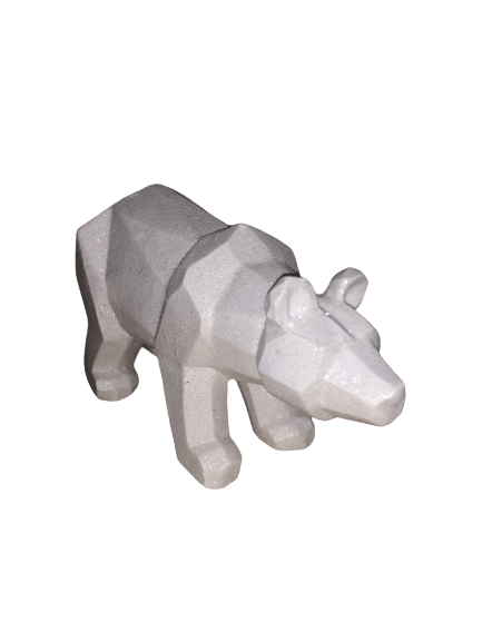 Sculpture géométrique ours