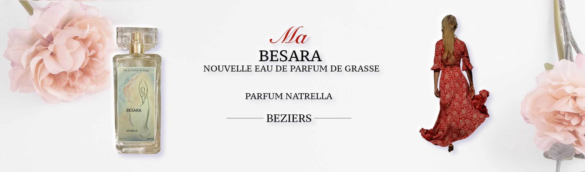 Bandeau promotionnel pour le parfum BESARA