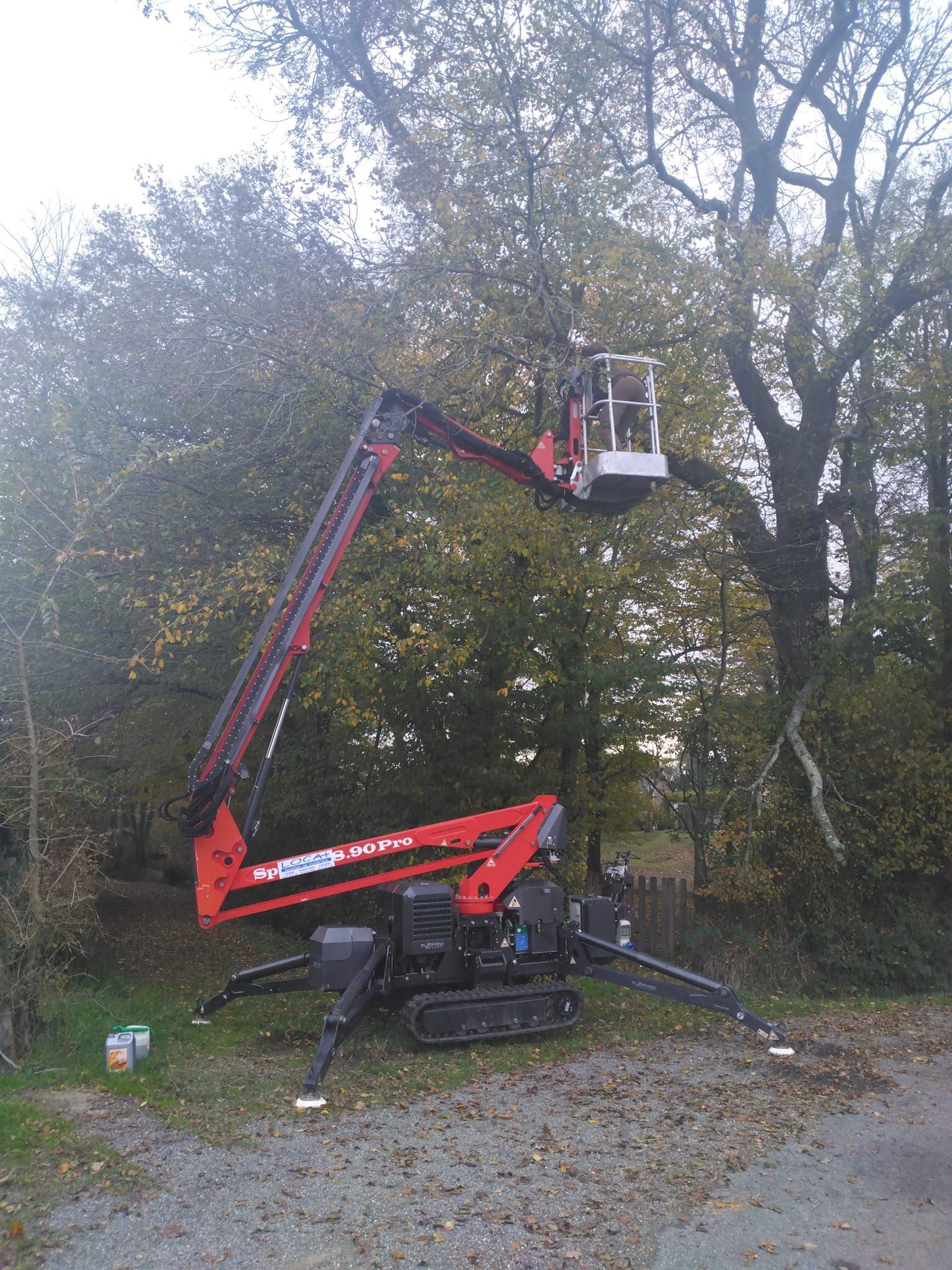 Élagage avec une nacelle