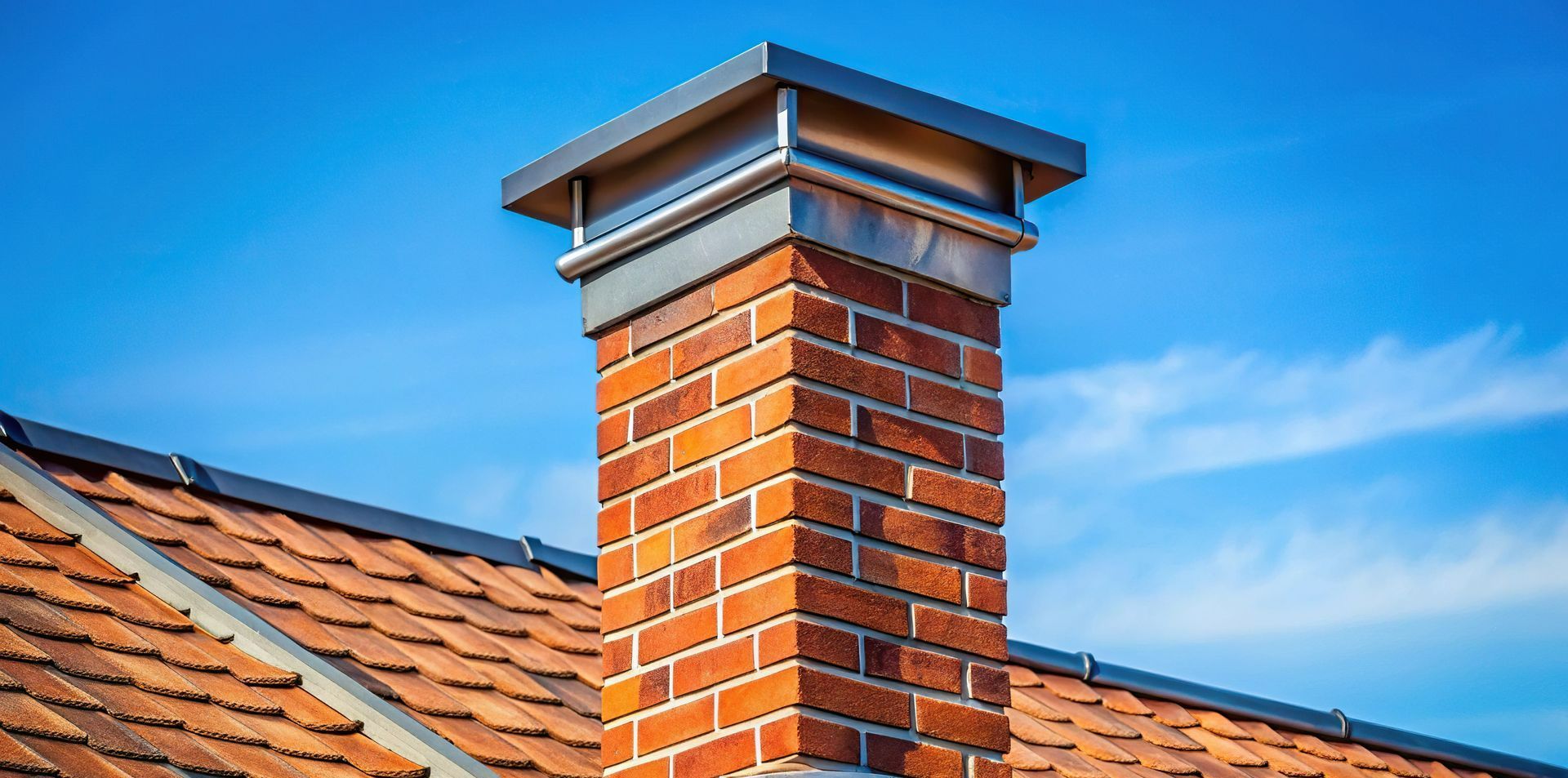 Une cheminée en brique