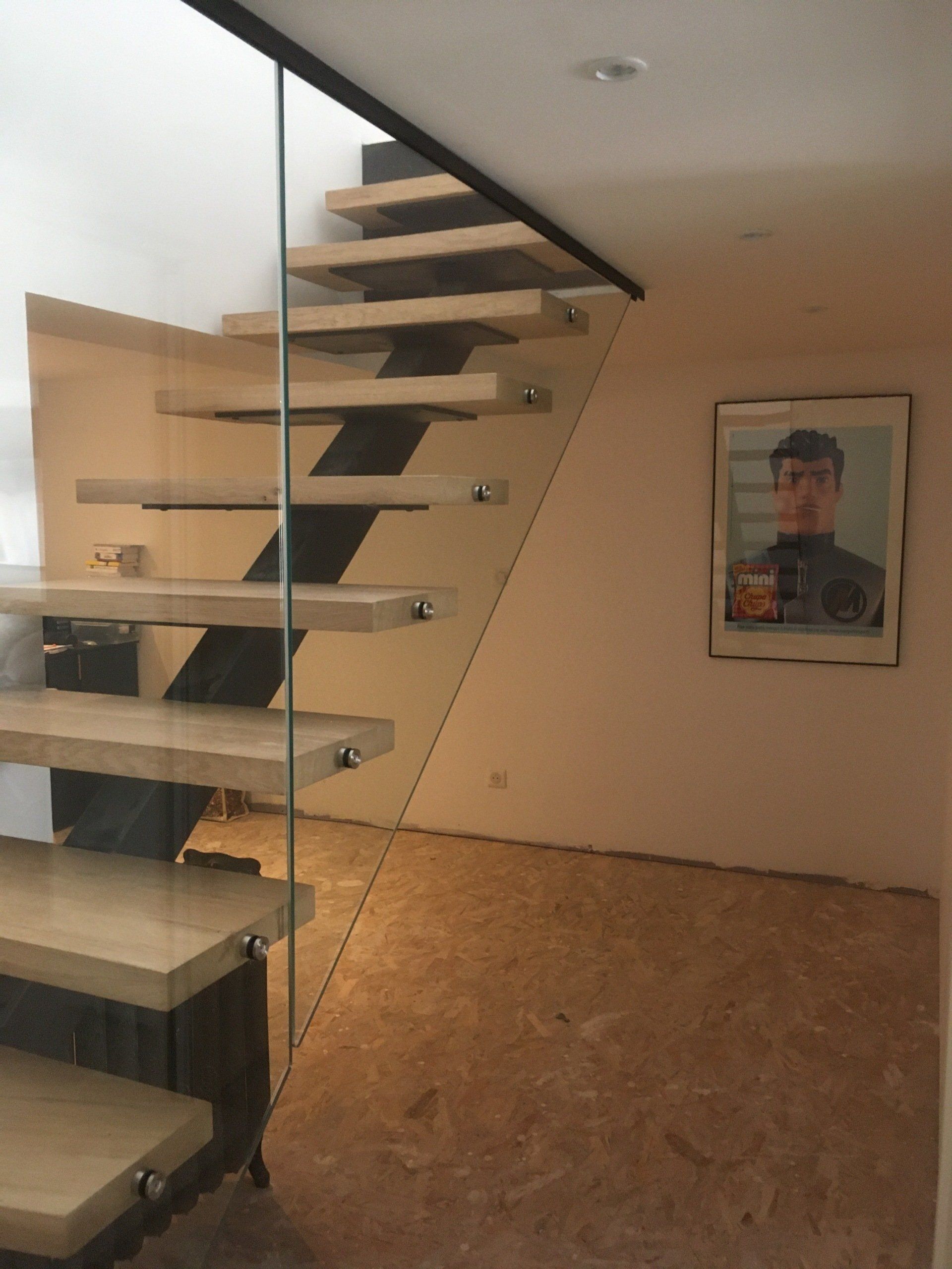 escalier garde-corps verre