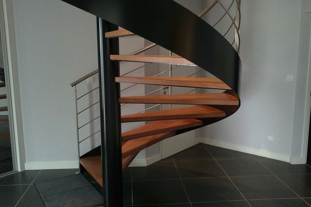 escalier bois fer