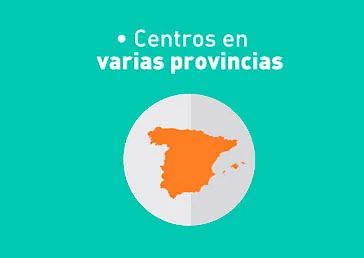 Un mapa de España está en un círculo blanco sobre un fondo verde.