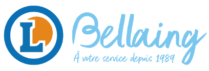 Logo E.Leclerc Bellaing, à votre service depuis 1989.