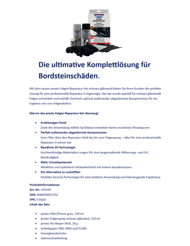 Komplettlösung für Bordsteinschäden