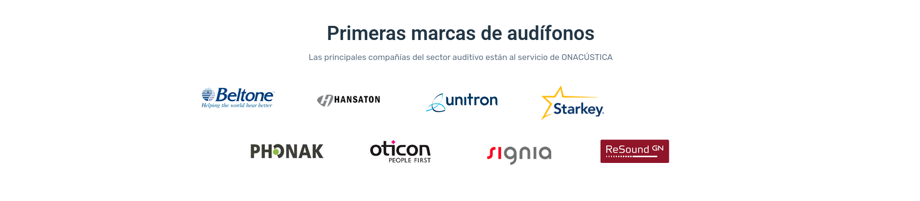 Logotipos de marcas de audífonos.