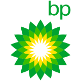 BP-Logo mit einer grünen und gelben Sonnenblume auf weißem Hintergrund