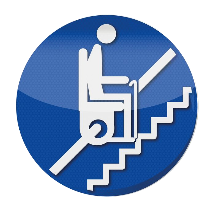 Una persona en silla de ruedas sube unas escaleras