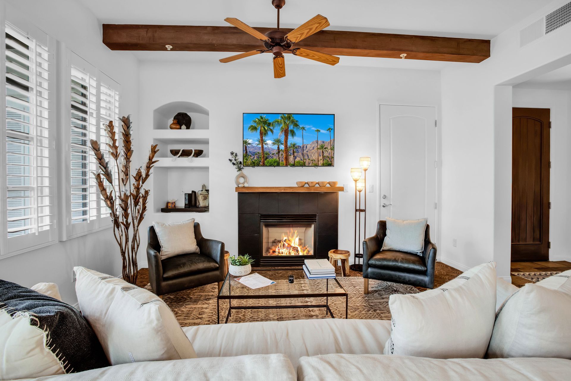Legacy Villas #A Living Room Fireplace