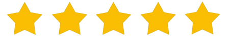 Una fila de estrellas amarillas sobre un fondo blanco.