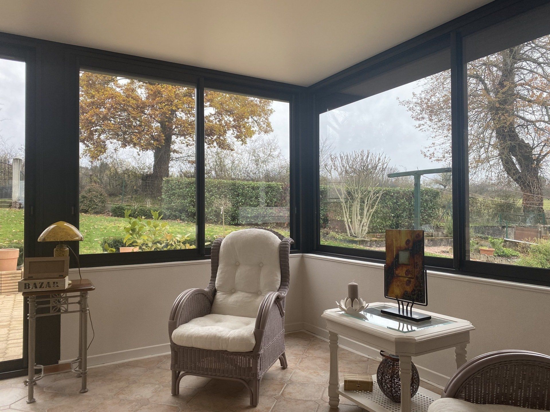 Véranda vue de l'intérieur