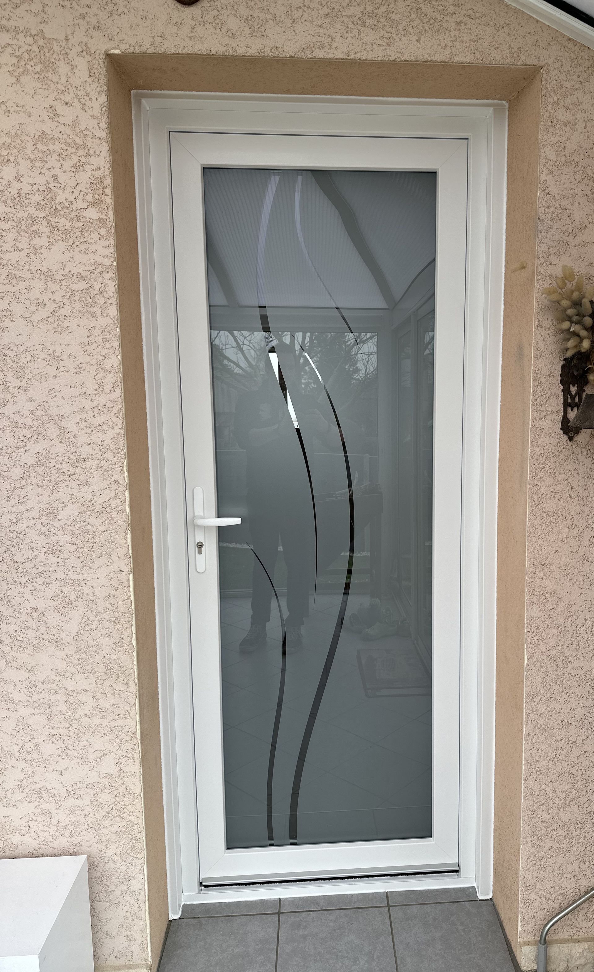 Porte d'entrée vitrée photo de l'extérieur