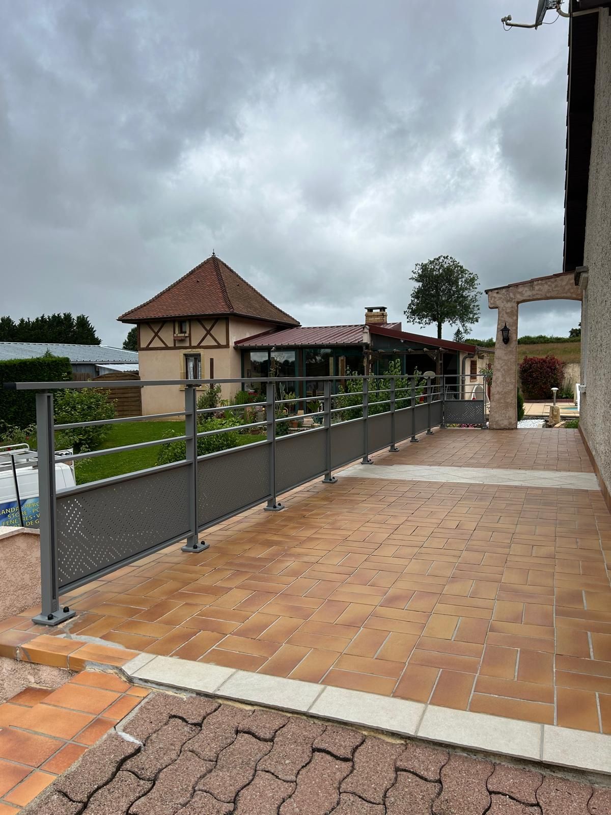 Clôture d'une terrasse