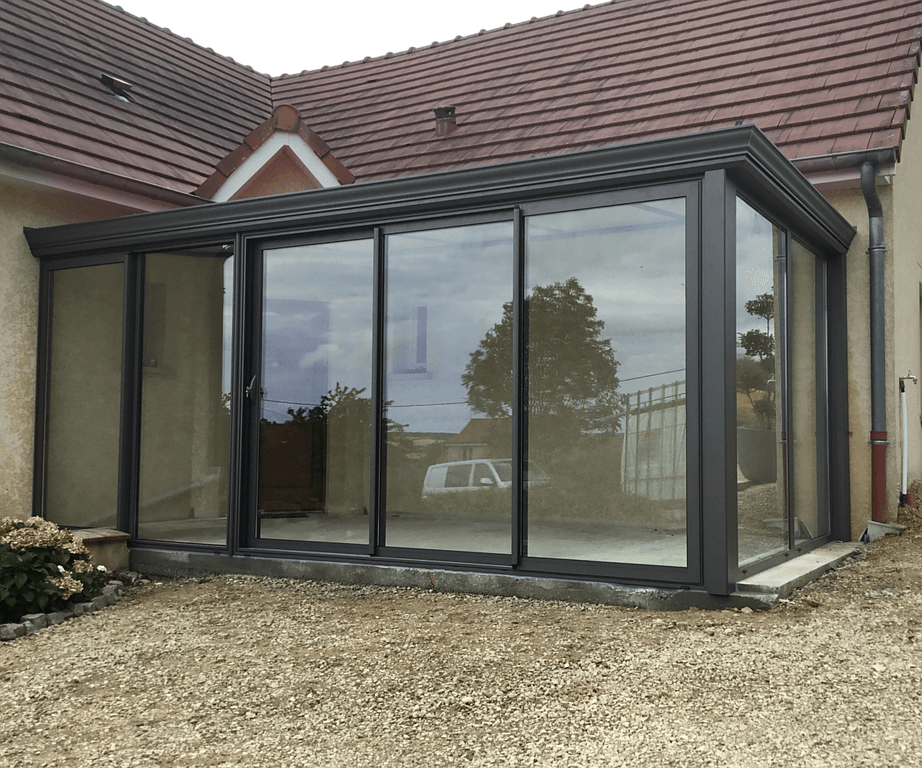 Terrasse couverte et vitrage sur mesure