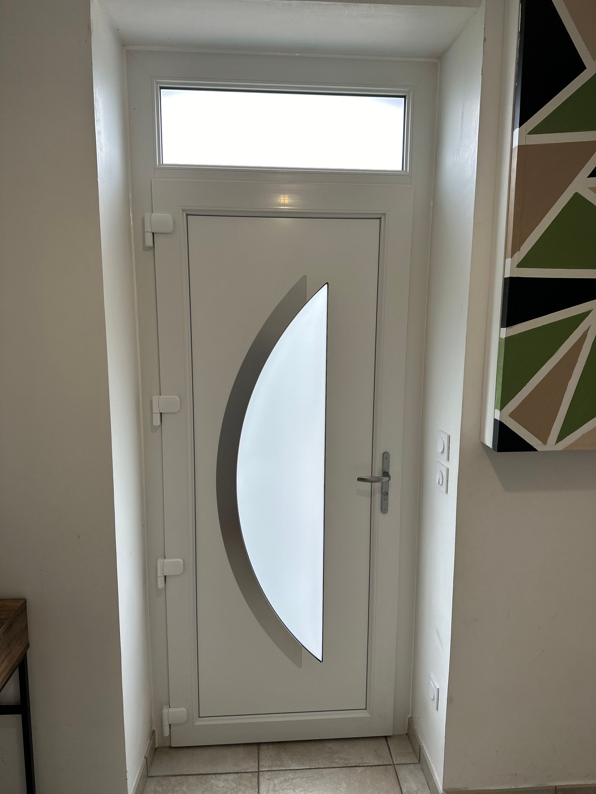 Porte d'entrée prise de l'intérieur