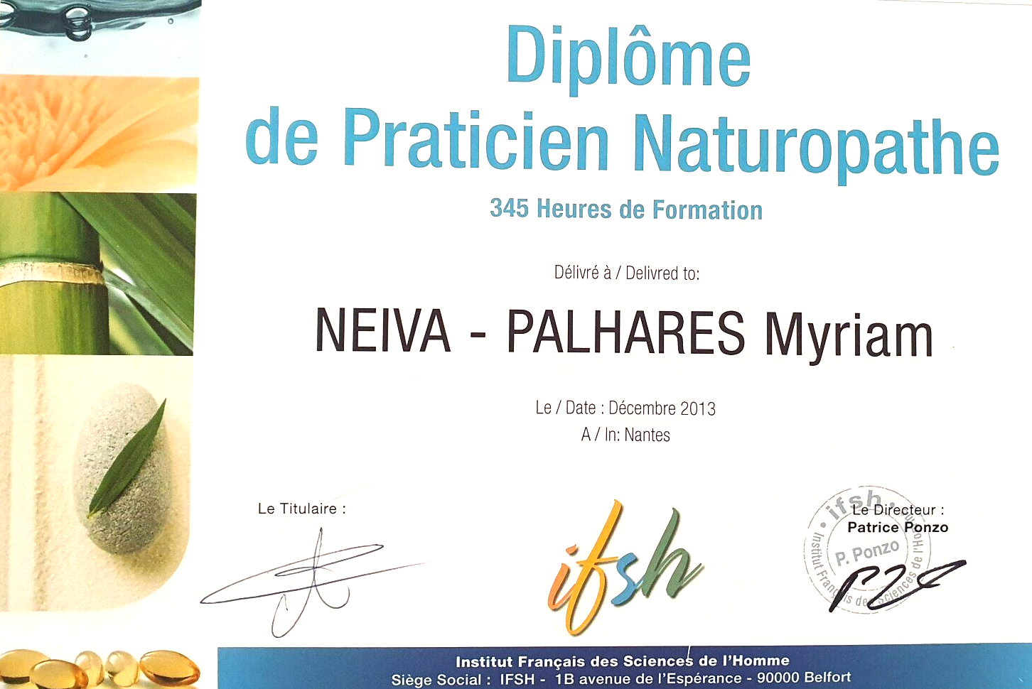 Diplome praticien naturopathe