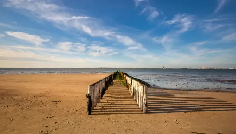 Foto van pier in zeeland