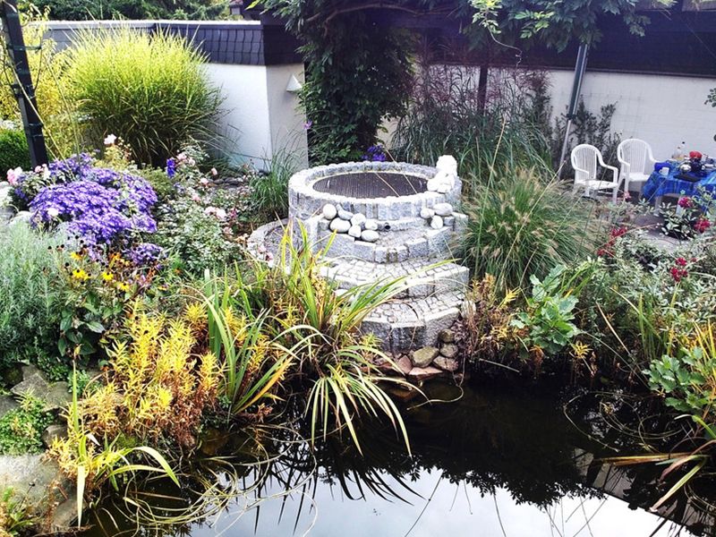 Steinbrunnen in Teich