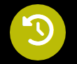 Un icono de reloj blanco en un círculo amarillo sobre un fondo negro.