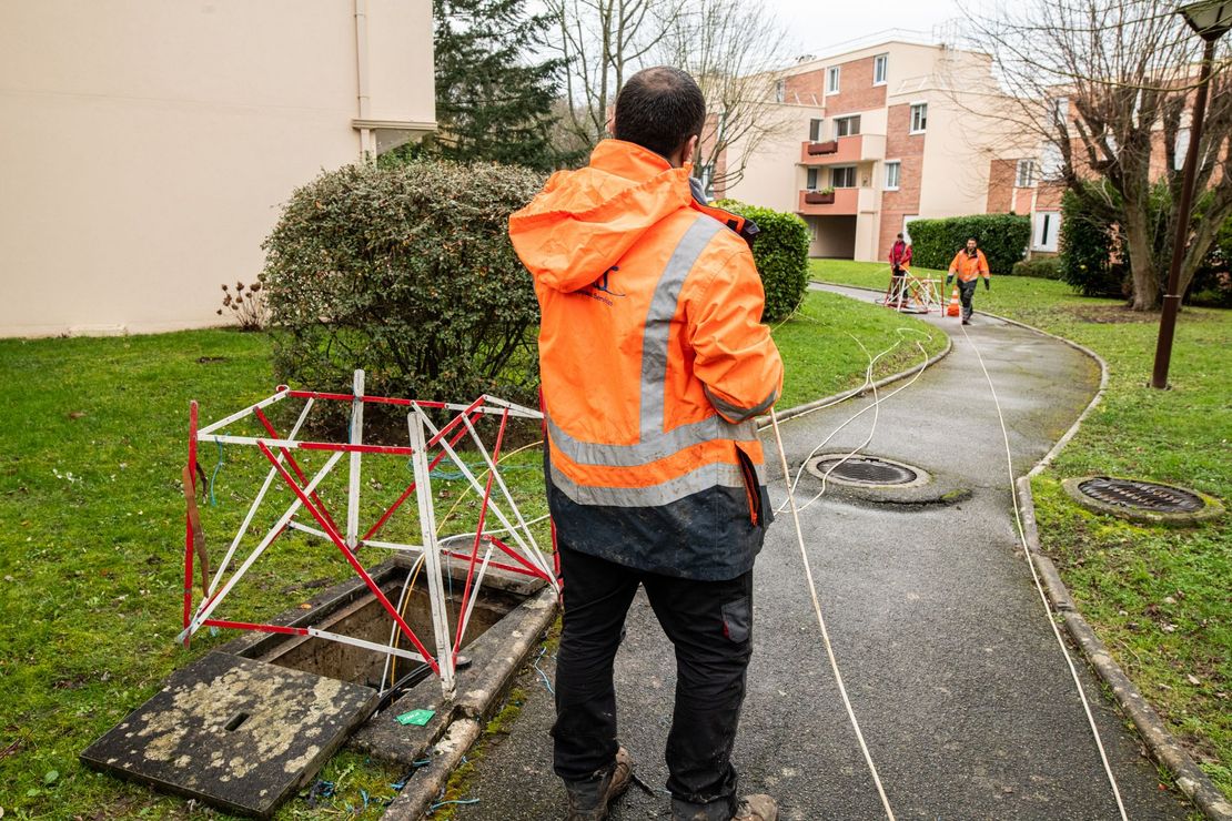 Techniciens en action